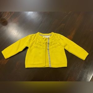 Baby Boden 6-9 Months Yellow Spring Easter Sweater